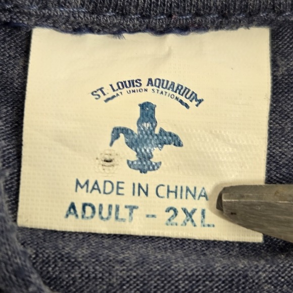 St Louis‎ Aquarium Hoodie Adult 2XL Blue Long Sleeve Lightweight Cotton Blend - Picture 8 of 12